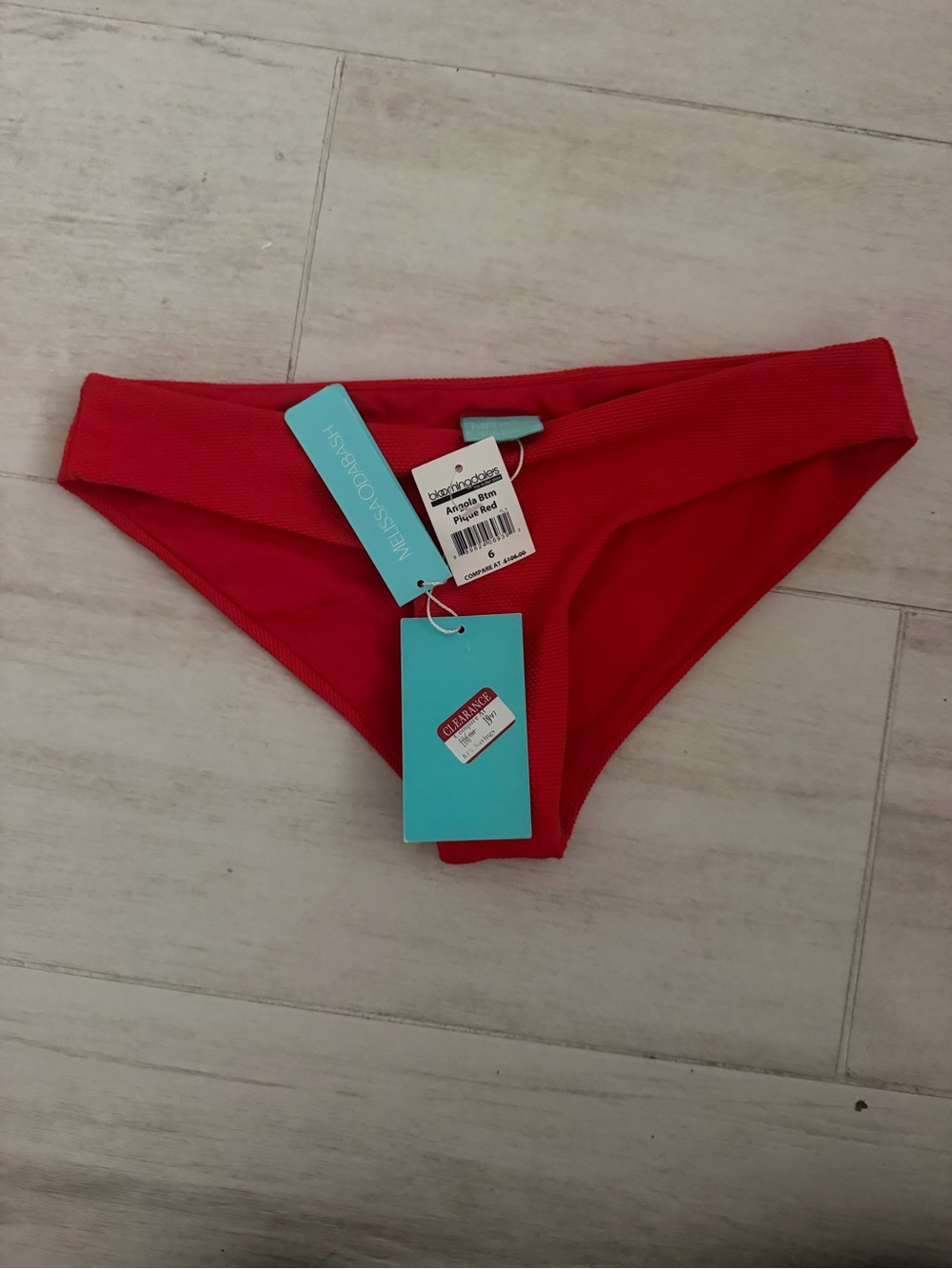 Melissa Odabash Red Bikini Bottom, Small NWT